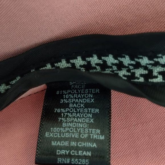 Express Faux Leather Trimmed Houndstooth Jacket - Picture 13 of 13